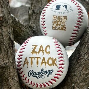 Rawlings Custom engraved Baseball with Red Stitching